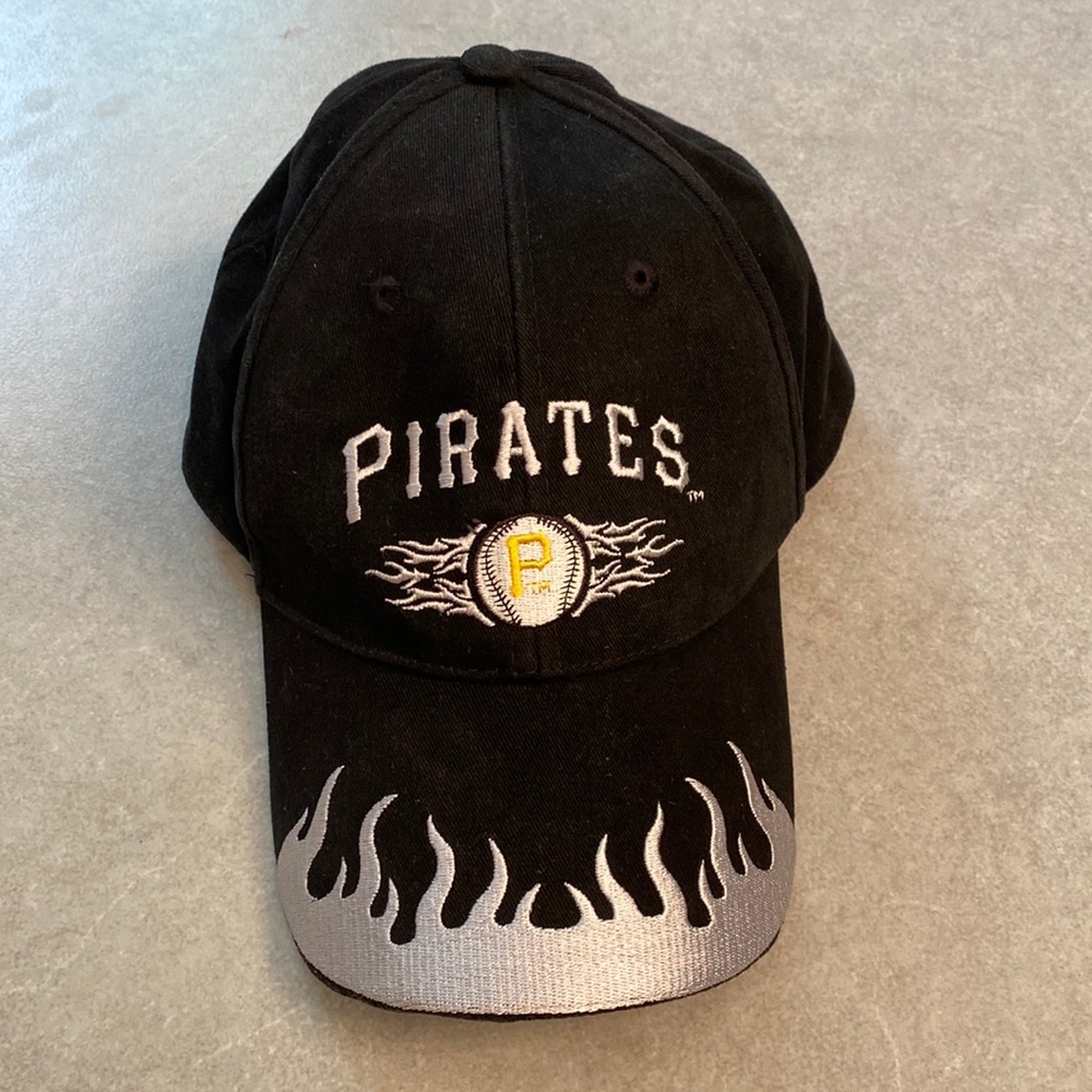 💜3/$15 Pittsburgh Pirates Silver Flames Kennametal Ball Cap